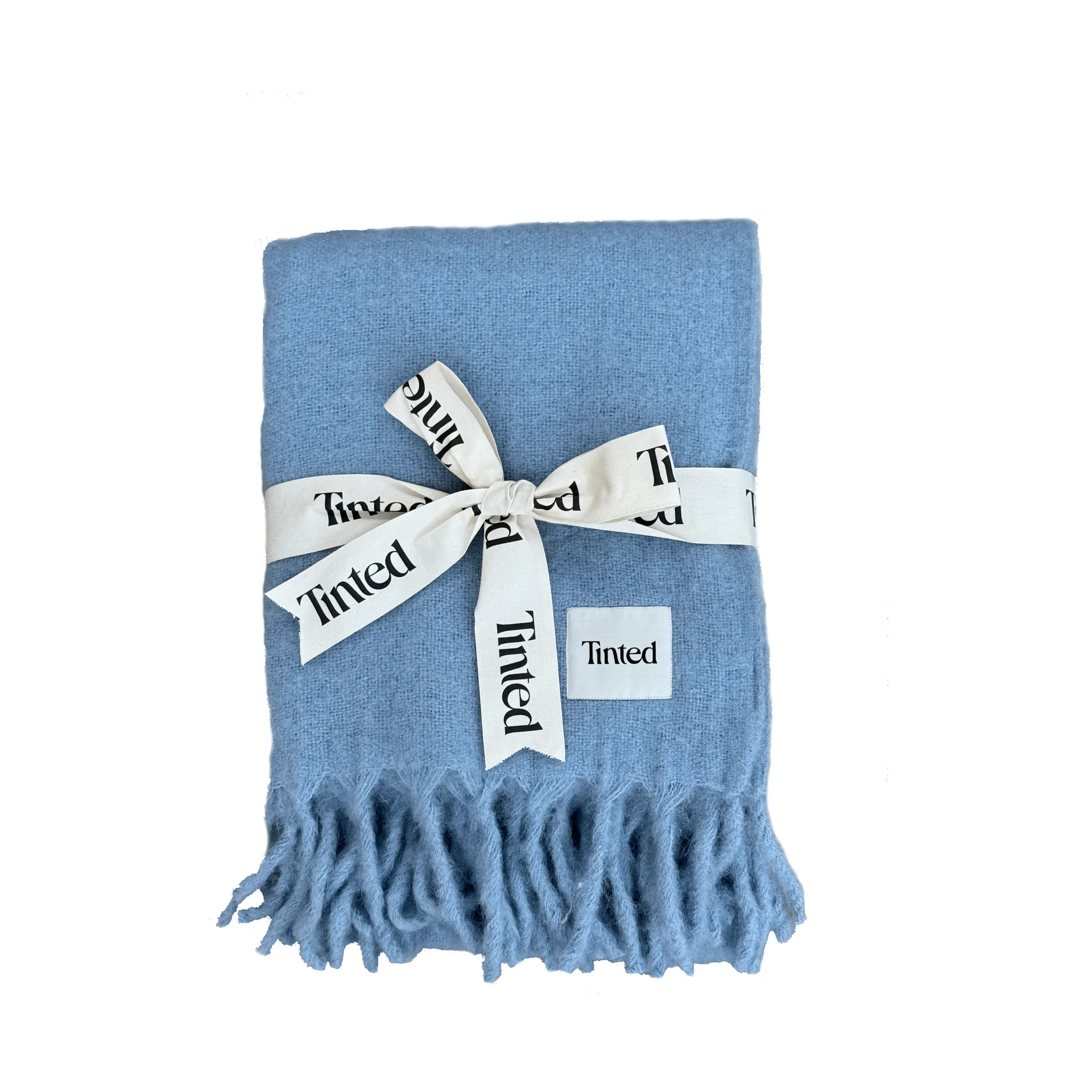 Fridh plaid in mohair, Blue, 130x170 cm Tinted