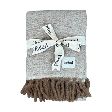 Fridh plaid in mohair - Brown-off white, 130x170 cm - Tinted