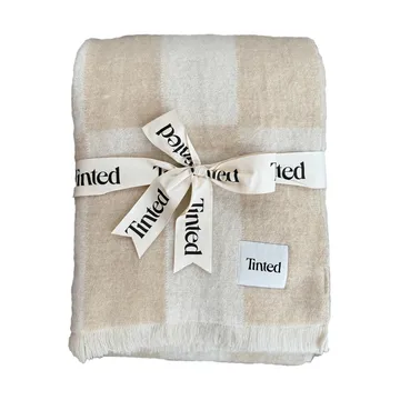 Hallin plaid in mohair - Beige-off white, 130x170 cm - Tinted