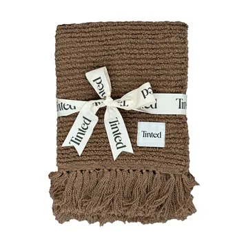 Janzen plaid bouclé - solid natural brown, 130x170 cm - Tinted