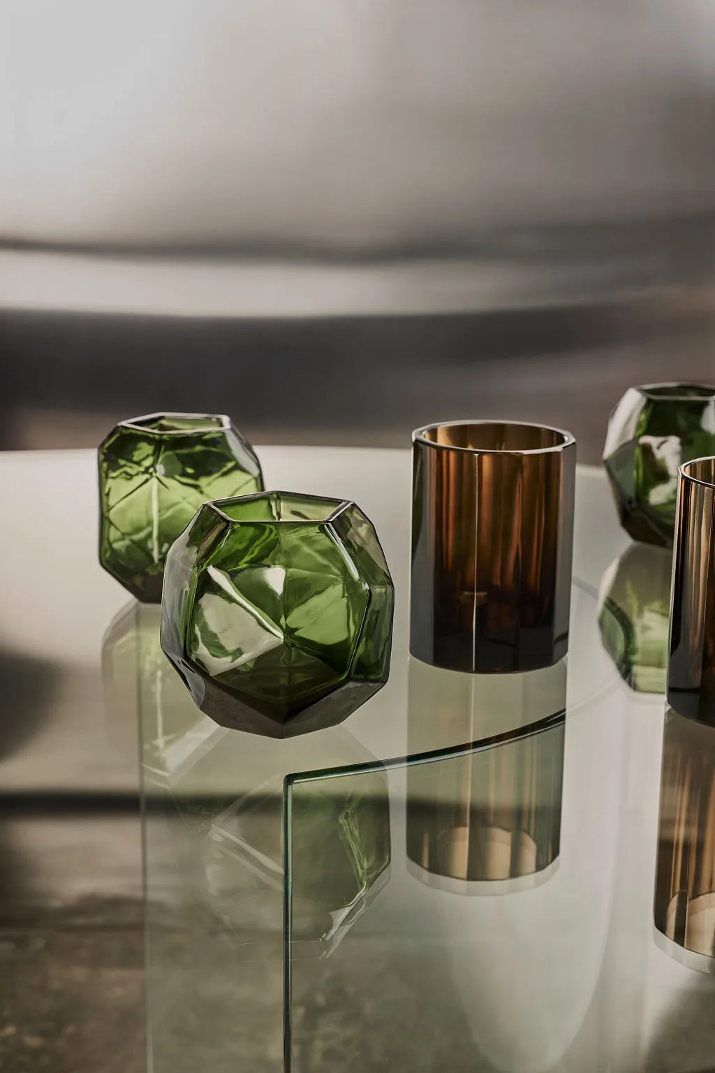 Lanterna Bjork Ø9x10 cm, Green Tinted