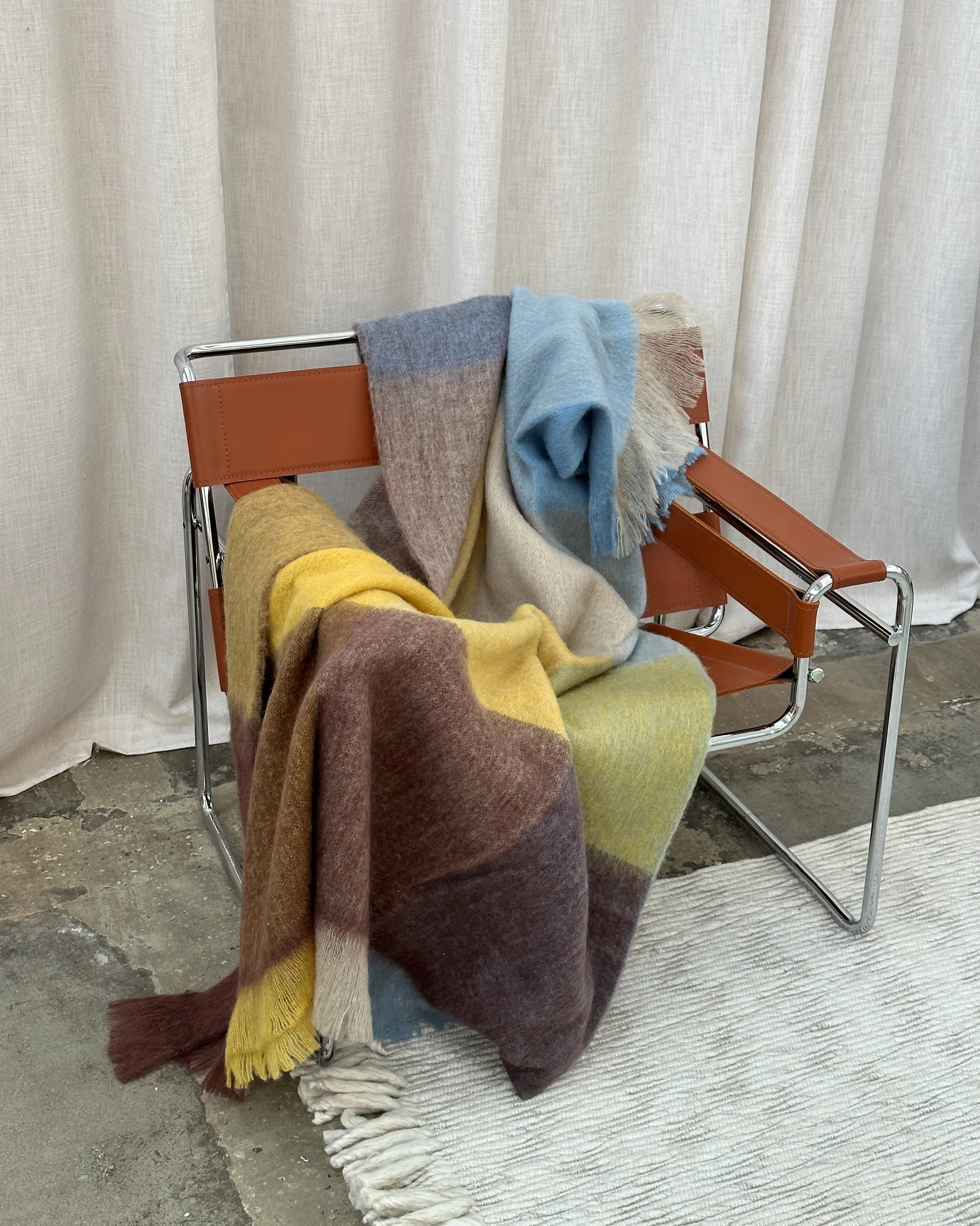 Plaid in lana Lovstrand 130x170 cm, Brown-multi Tinted