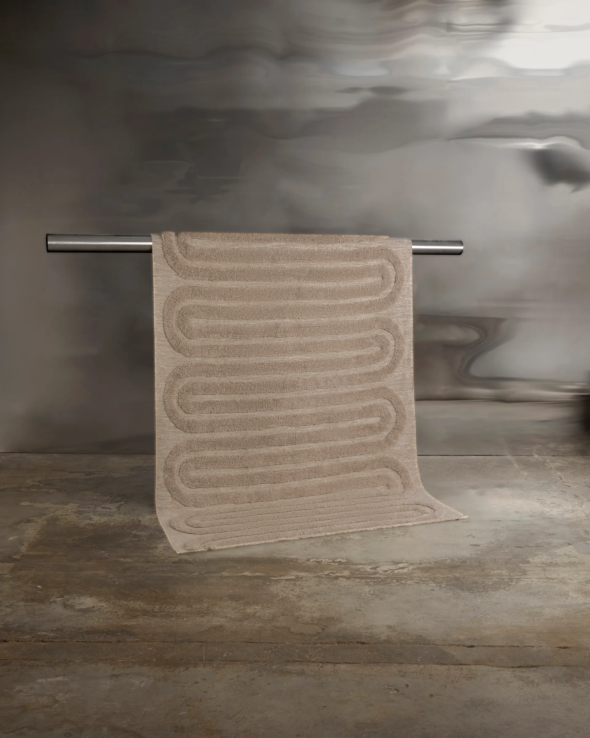 Tappeto in lana Riklund 280x380 cm, Beige-melange Tinted