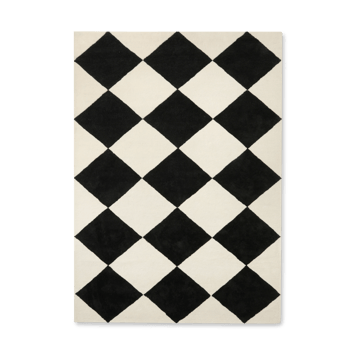 Tappeto in lana Tenman 250x350 cm - Black-white - Tinted