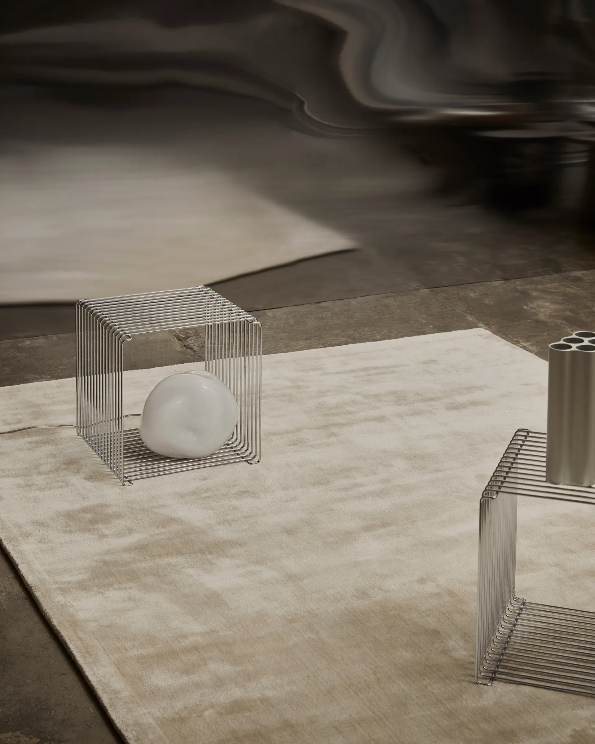 Tappeto in viscosa Backfjall 250x350 cm, Offwhite Tinted