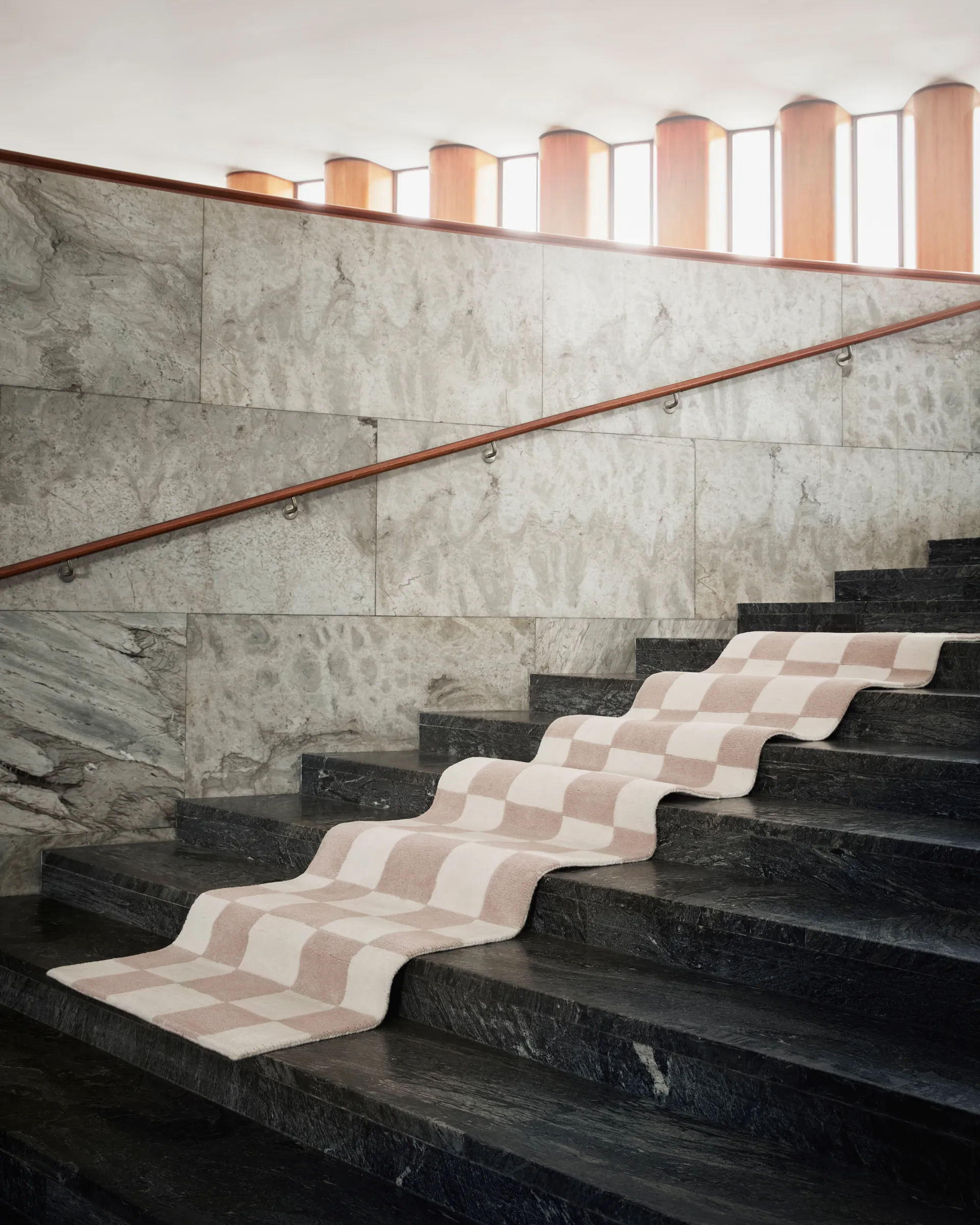 Tappeto per l'ingresso in lana Hafstrom 80x300 cm, Beige-white Tinted