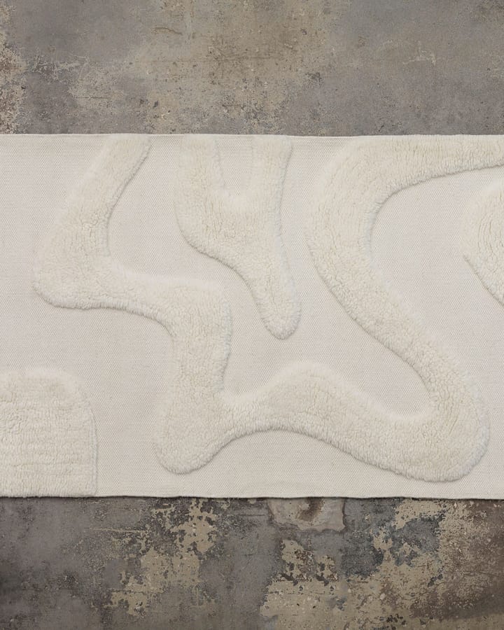 Tappeto per l'ingresso in lana Norlander 80x250 cm, White Tinted