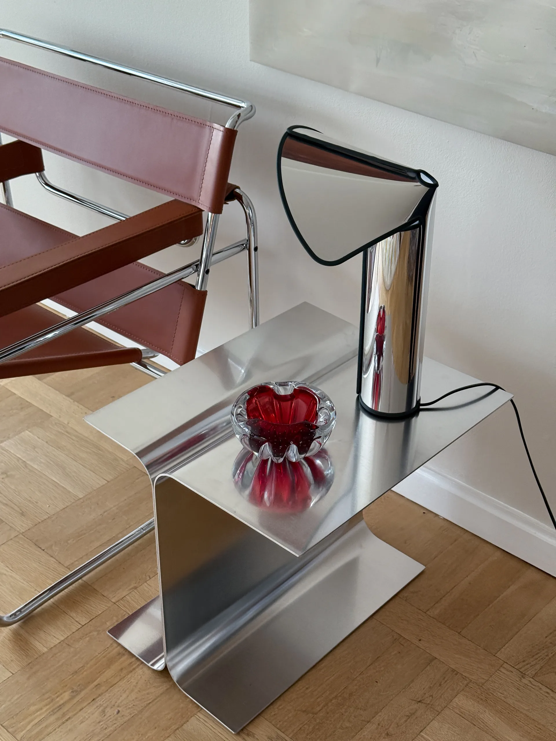 Tavolino laterale Luce, Alluminio Tinted