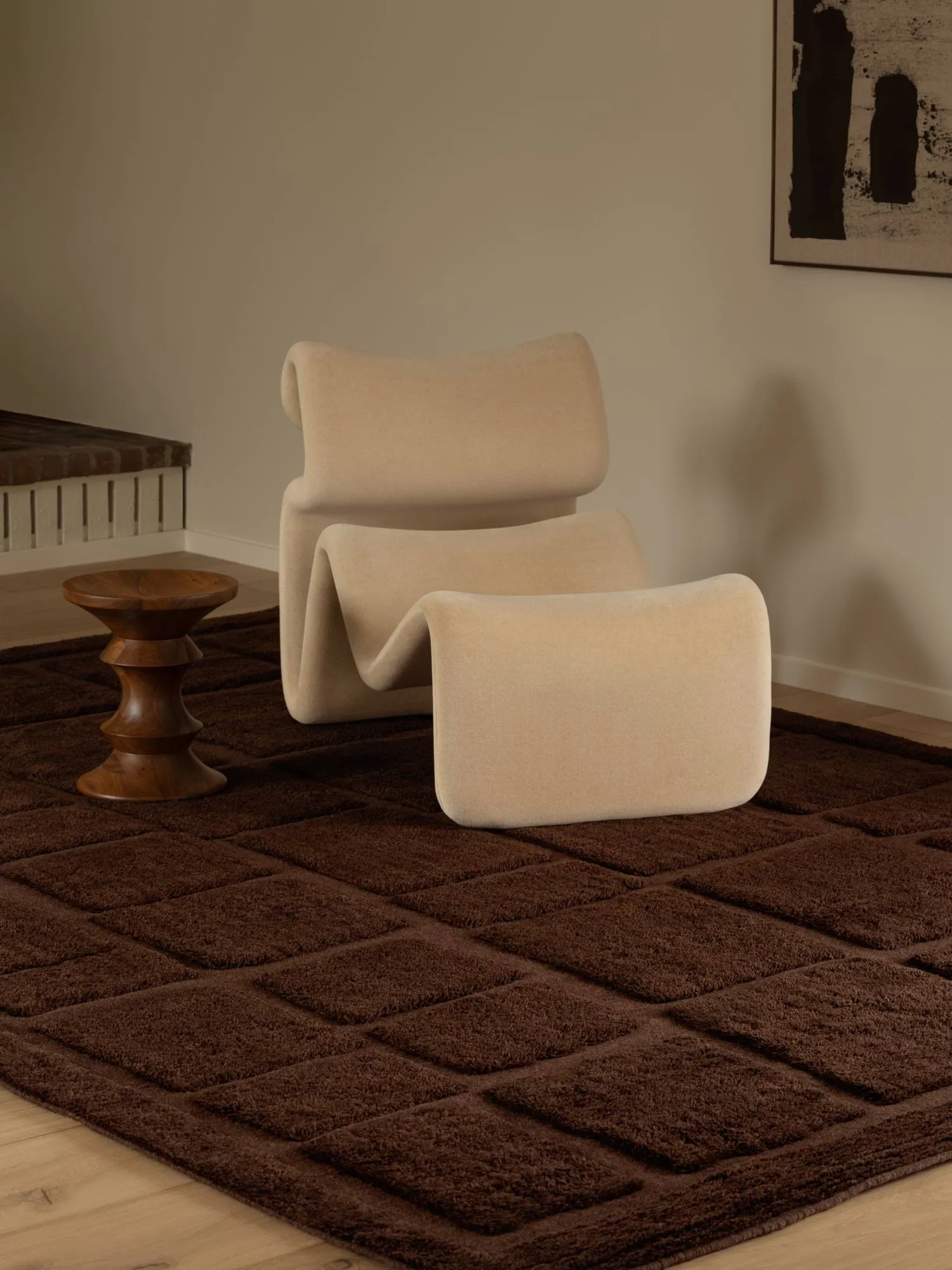 Wandel tappeto in lana, marrone, 250x350 cm Tinted