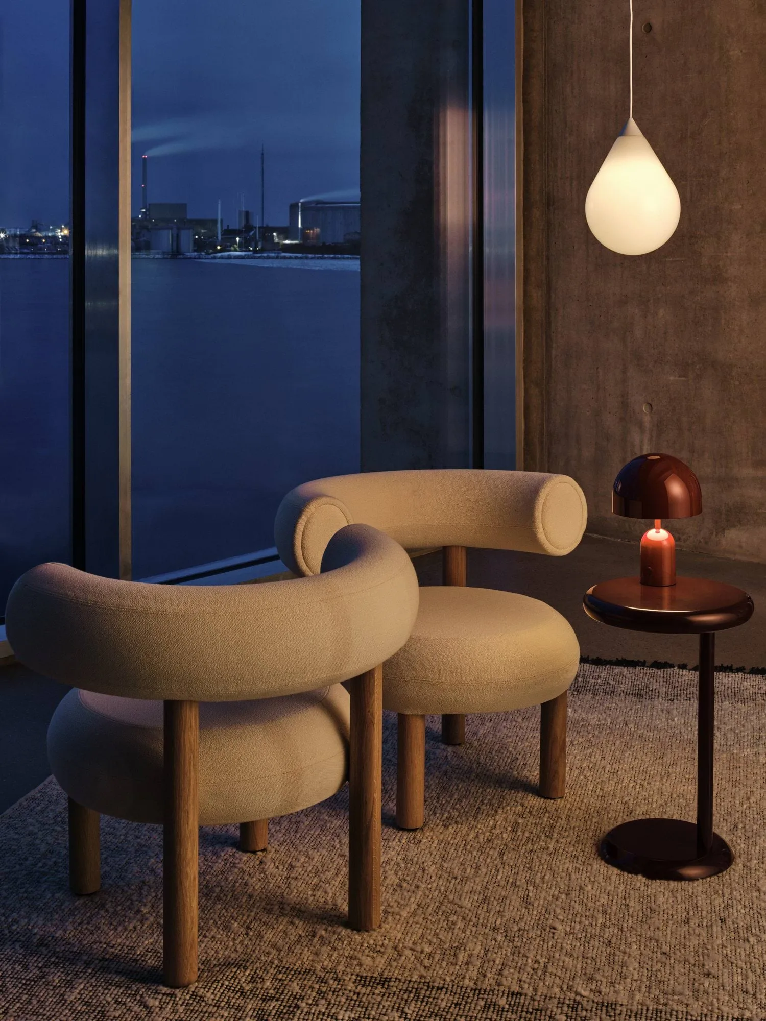 Bell Portabel LED lampada da tavolo 28 cm v.2, Borgogna Tom Dixon