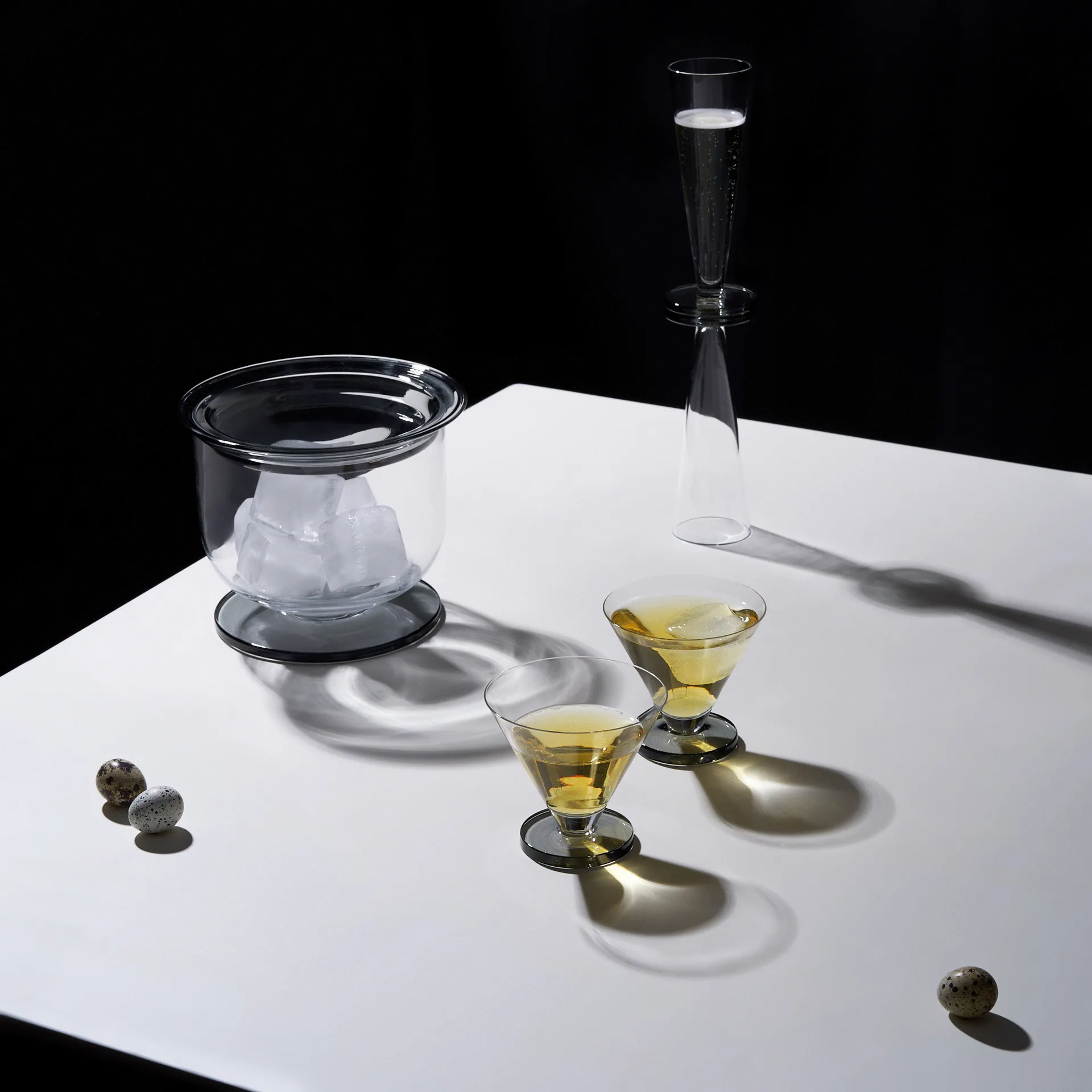 Bicchiere da cocktail Puck 26 cl, confezione da 2, Trasparente Tom Dixon