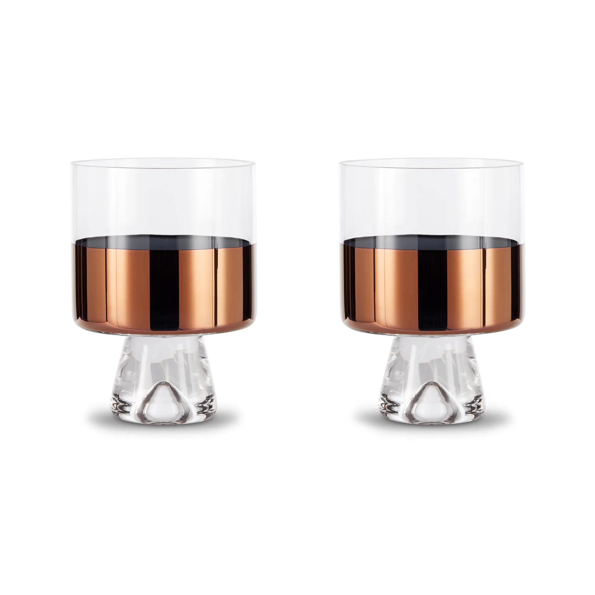 Bicchiere da drink Tank Low Ball 24 cl 2 pezzi, Clear-copper Tom Dixon