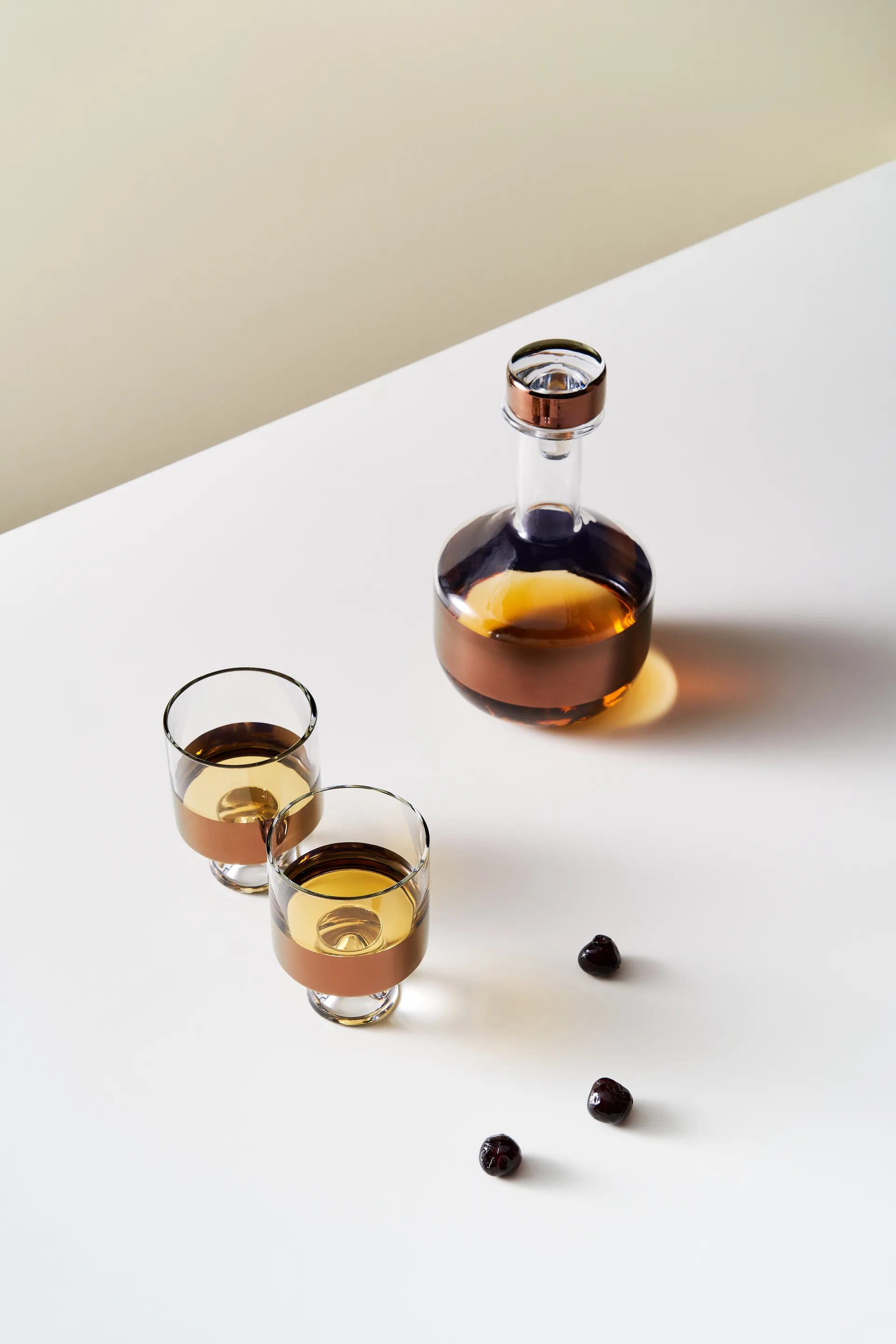 Bicchiere da drink Tank Low Ball 24 cl 2 pezzi, Clear-copper Tom Dixon
