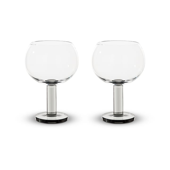 Bicchiere su piede Puck Balloon 45 cl confezione da 2 - Clear-smoke - Tom Dixon