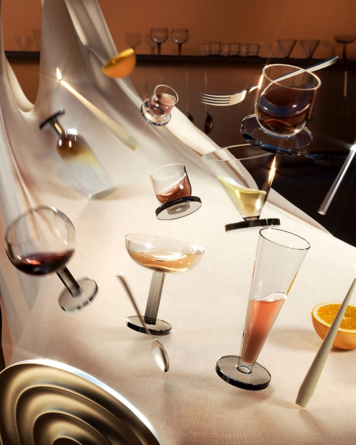 Bicchiere su piede Puck Balloon 45 cl confezione da 2, Clear-smoke Tom Dixon