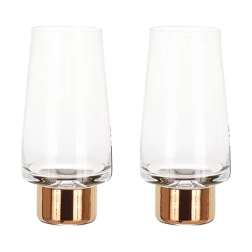 Bicchieri da bere Tank High Ball 38cl confezione da 2 - Clear-copper - Tom Dixon