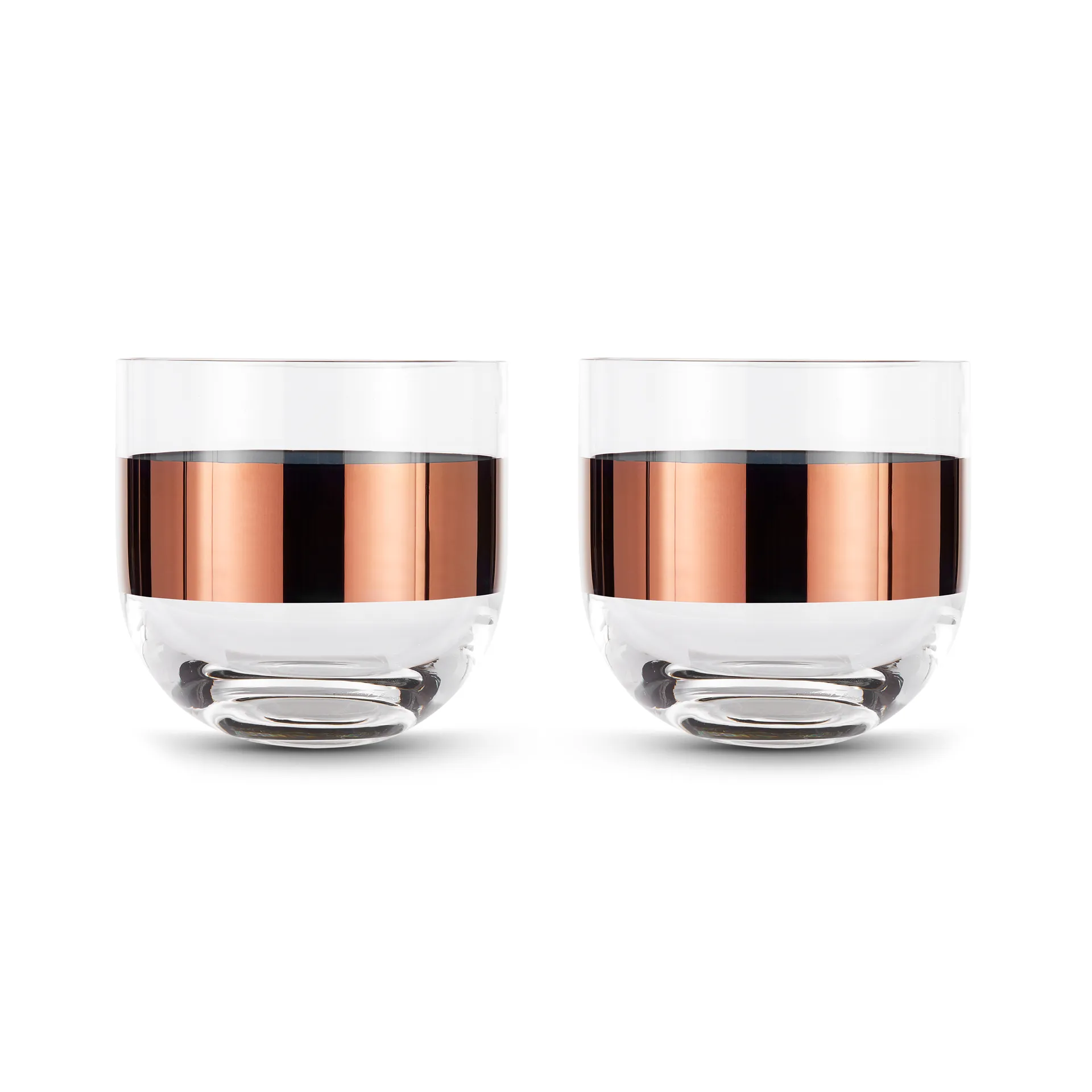 Bicchieri da whisky Tank 30 cl confezione da 2, Clear-copper Tom Dixon