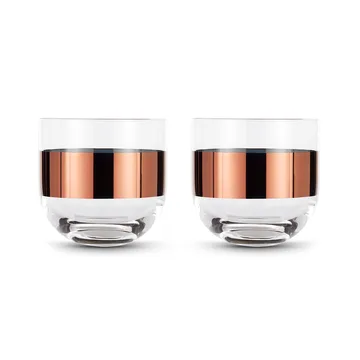 Bicchieri da whisky Tank 30 cl confezione da 2 - Clear-copper - Tom Dixon