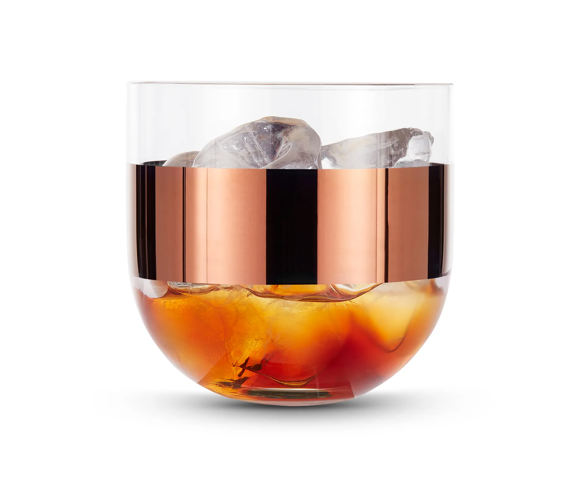 Bicchieri da whisky Tank 30 cl confezione da 2, Clear-copper Tom Dixon