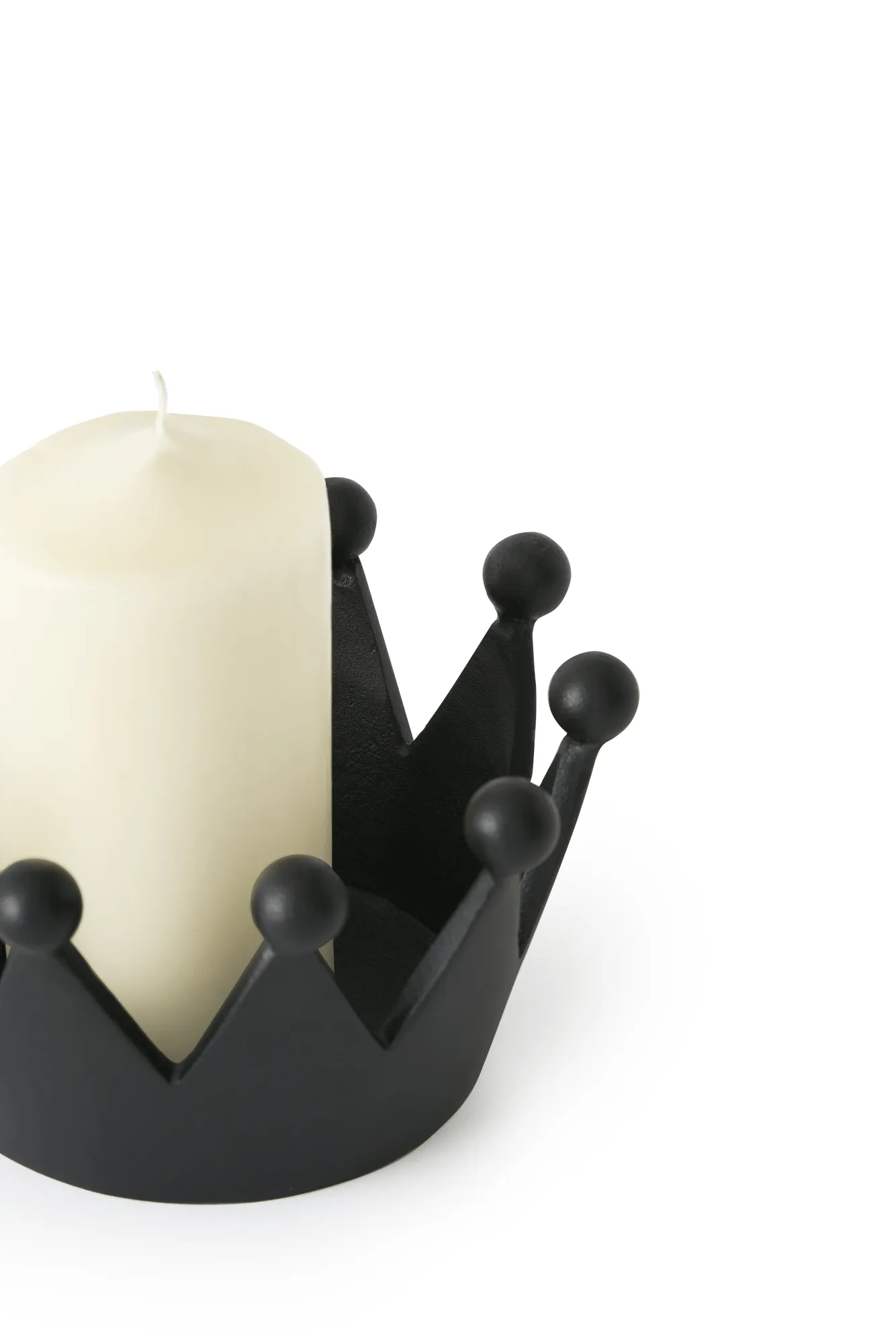 Cast Iron Crown portacandela, Ø14x8,2 cm Tom Dixon