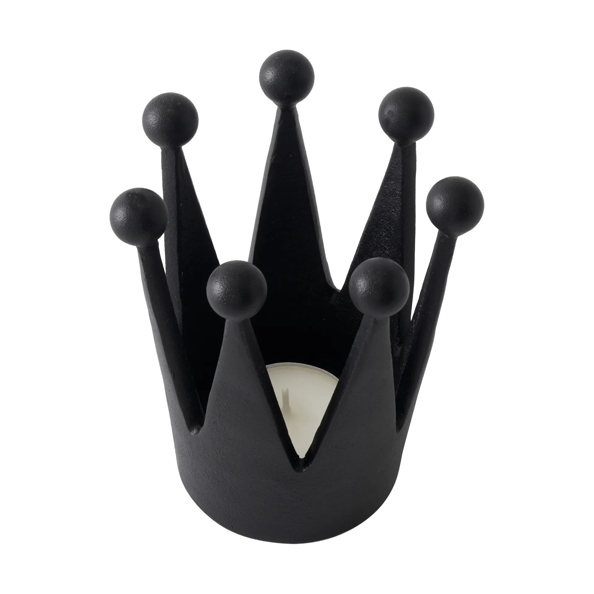 Cast Iron Crown portacandela, Ø8,8x12,1 cm Tom Dixon