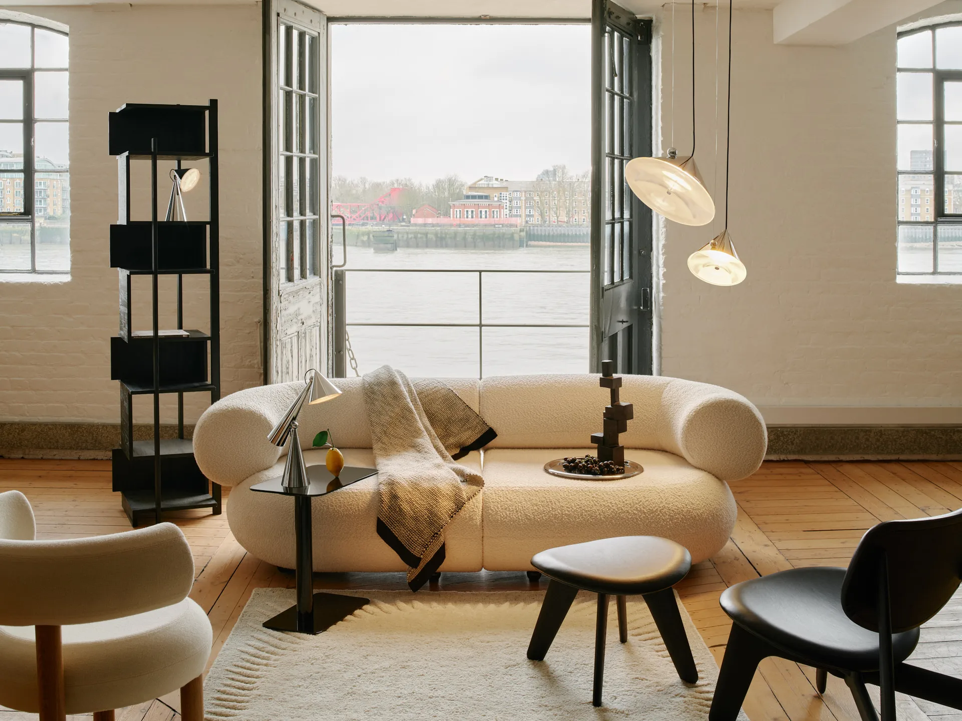 Coperta Thread 140x180 cm, Nero & Bianco Tom Dixon