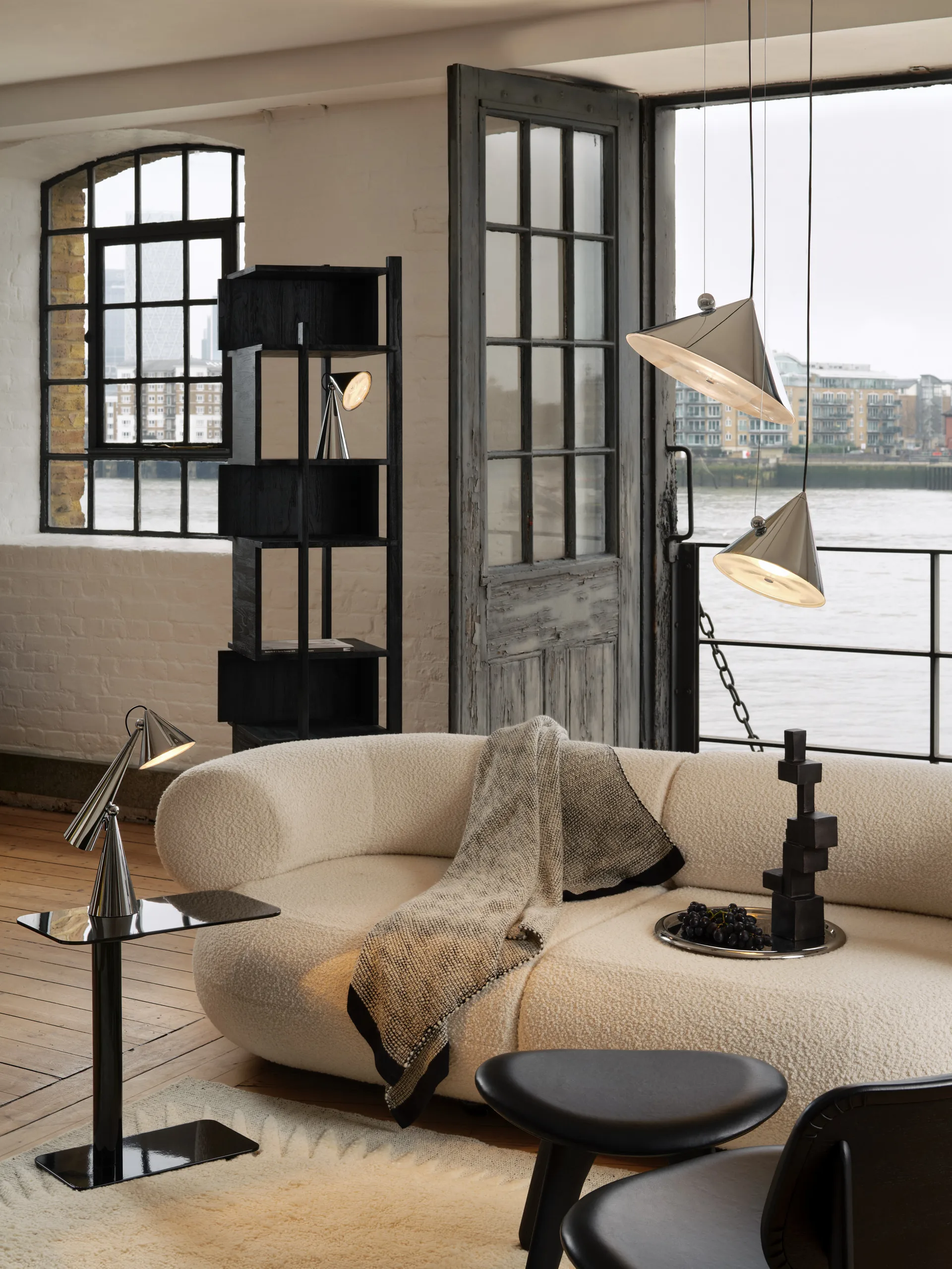 Coperta Thread 140x180 cm, Nero & Bianco Tom Dixon