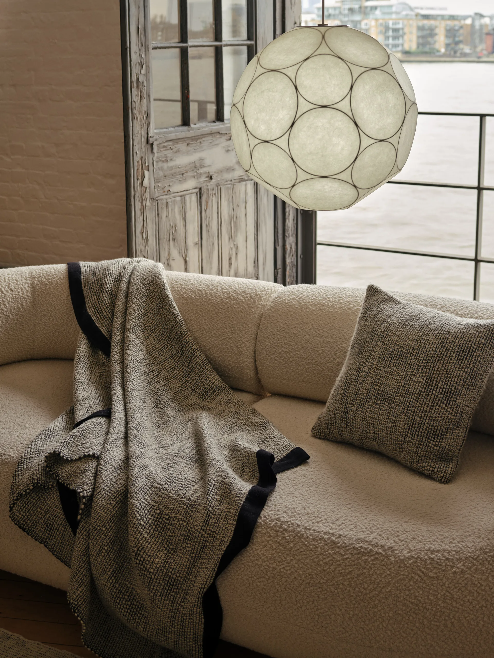 Coperta Thread 140x180 cm, Nero & Bianco Tom Dixon