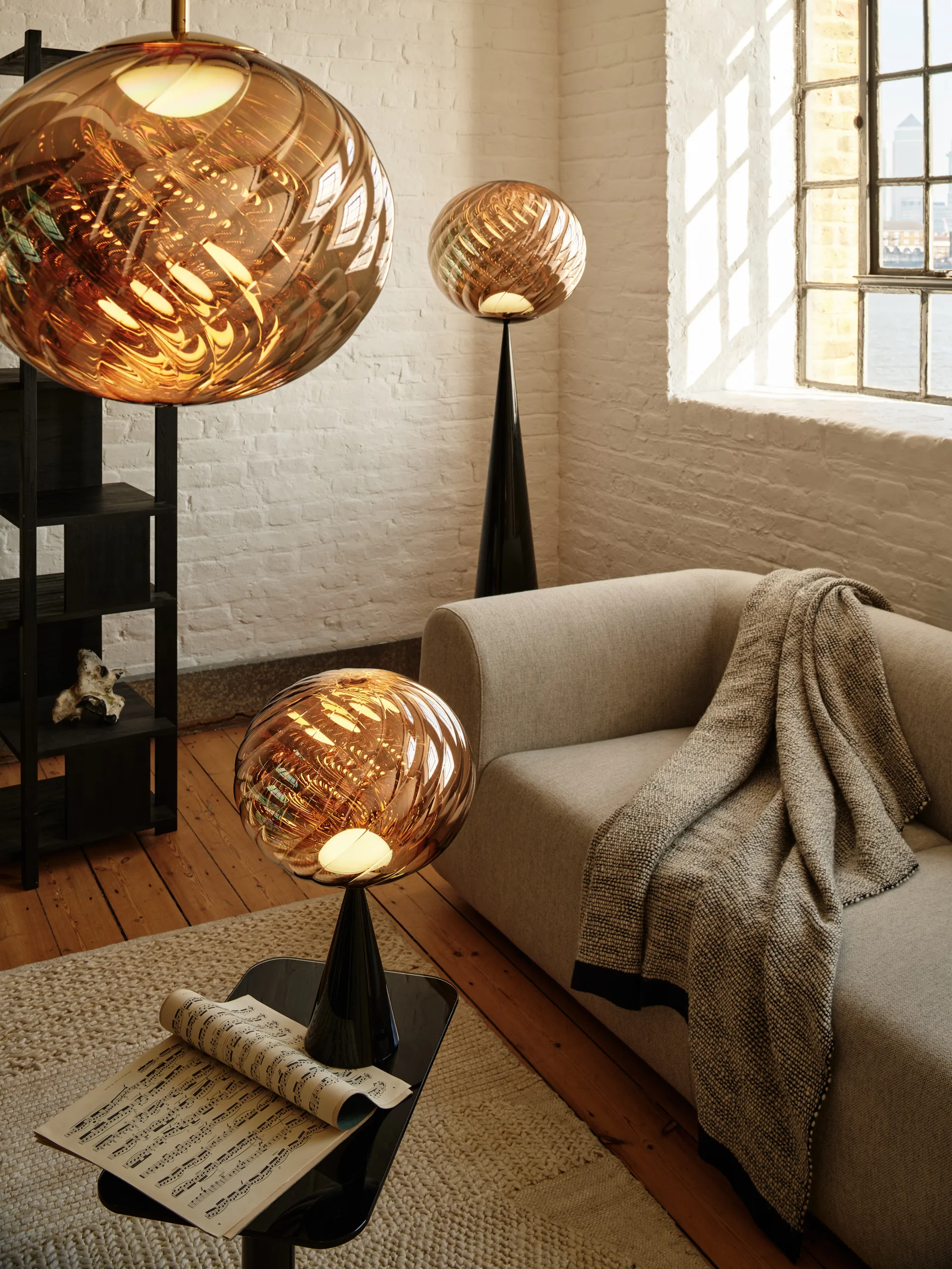 Coperta Thread 140x180 cm, Nero & Bianco Tom Dixon