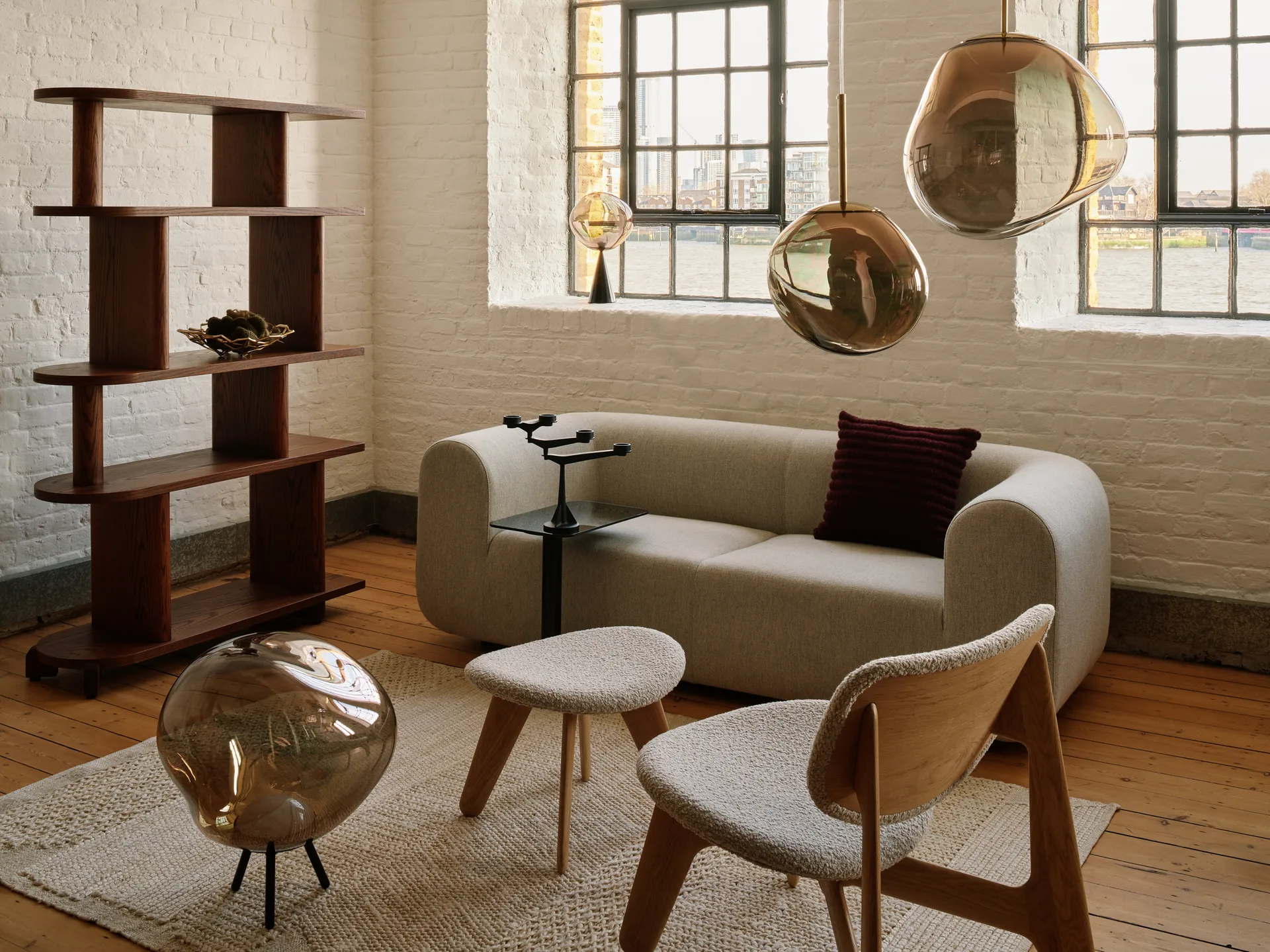 Cuscino Ridge 45x45 cm, Bordeaux Tom Dixon