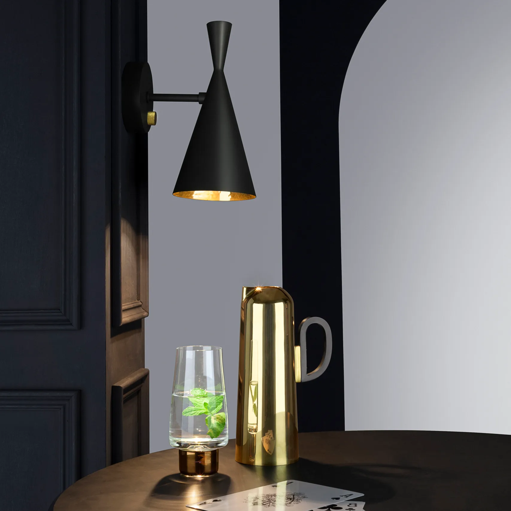 Lampada da parete Beat, Nero Tom Dixon