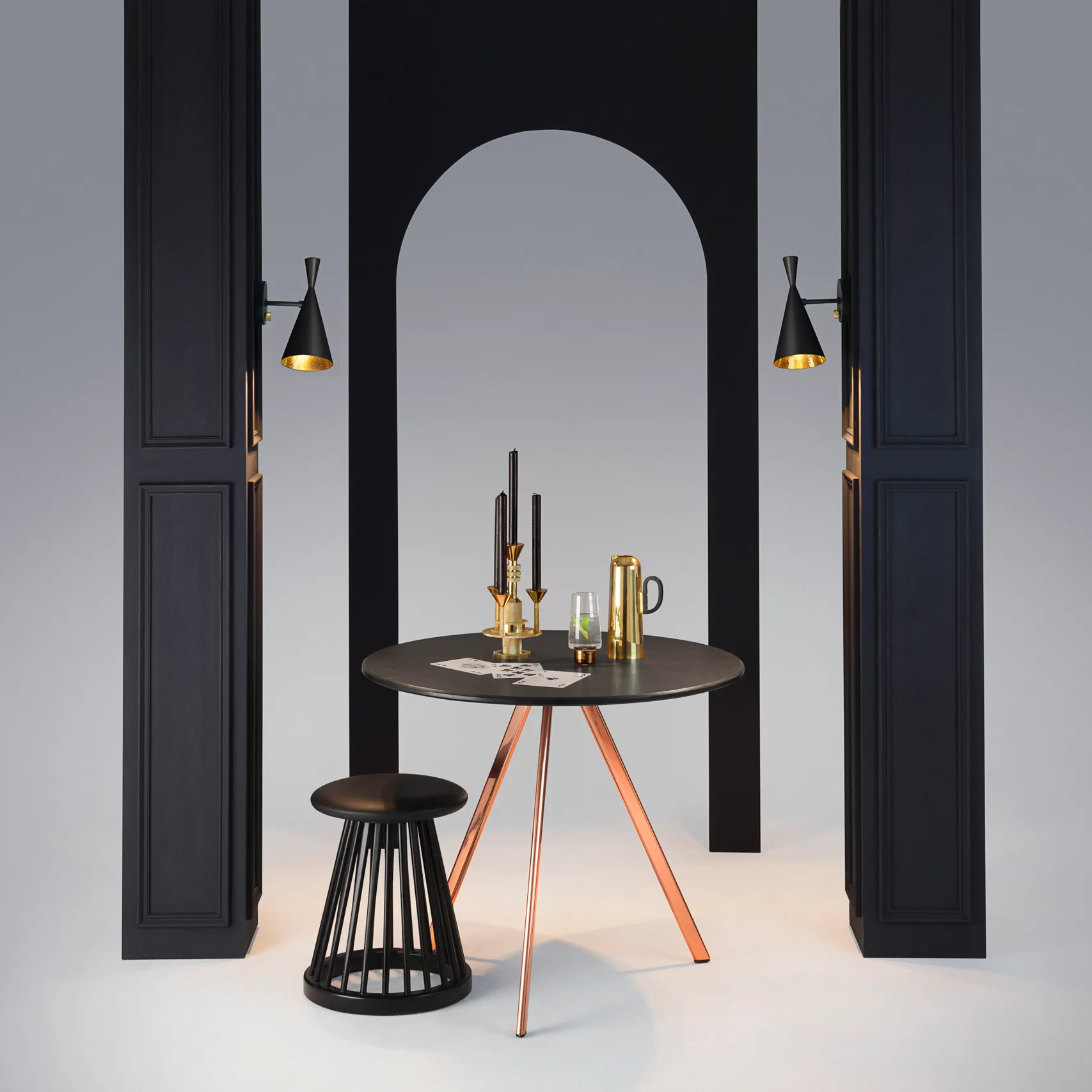 Lampada da parete Beat, Nero Tom Dixon