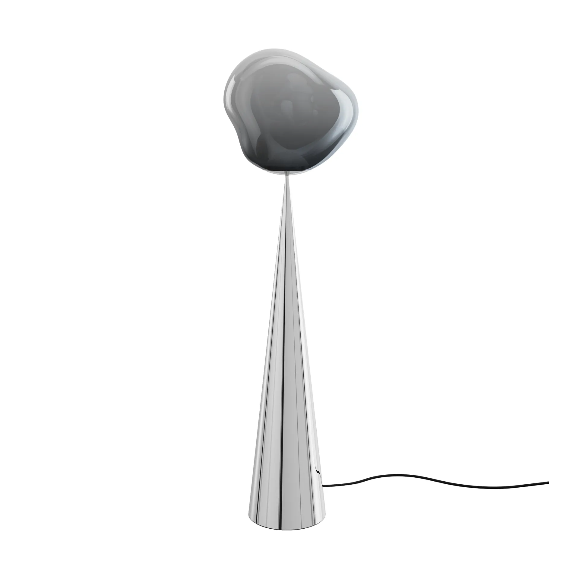 Lampada da pavimento LED Melt Cone grassa 174,5 cm, Nichel-argentato Tom Dixon