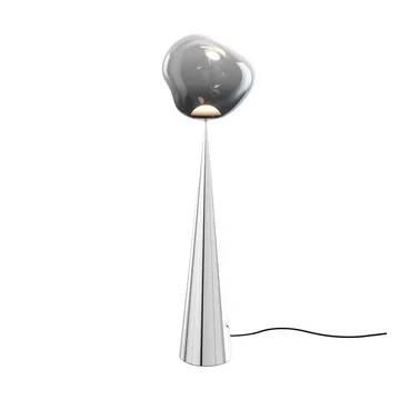 Lampada da pavimento LED Melt Cone grassa 174,5 cm - Nichel-argentato - Tom Dixon