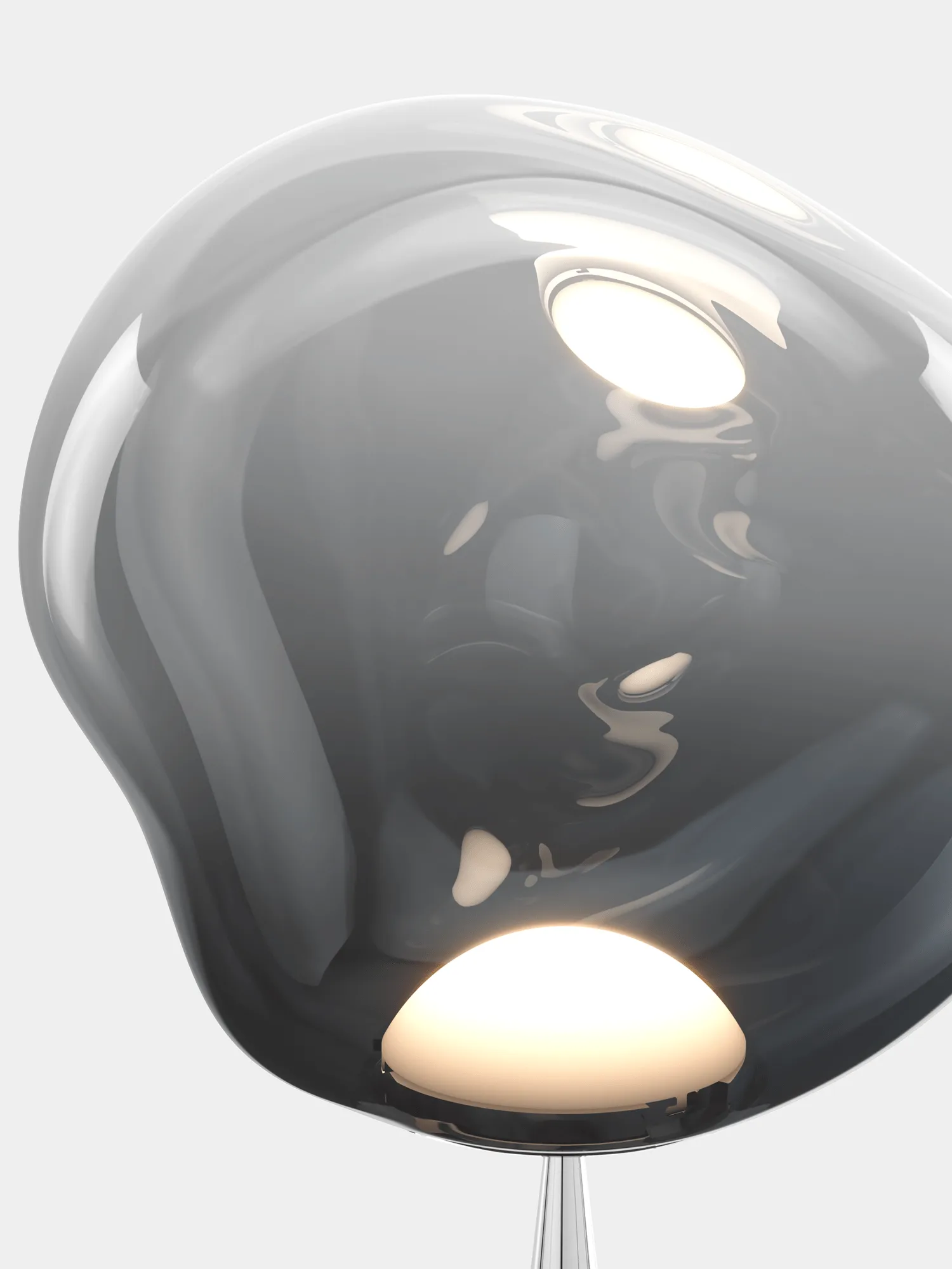 Lampada da pavimento LED Melt Cone grassa 174,5 cm, Nichel-argentato Tom Dixon