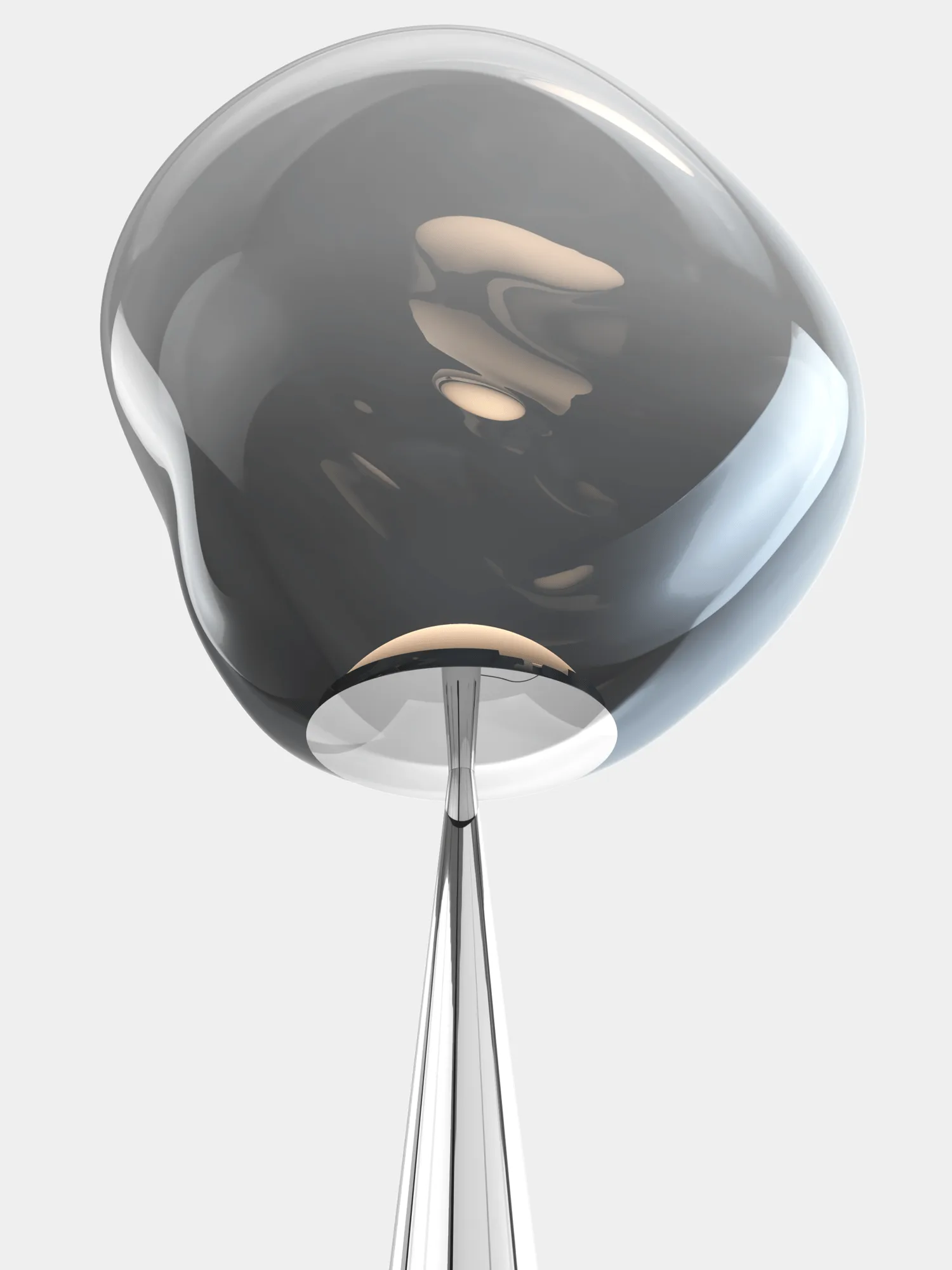 Lampada da pavimento LED Melt Cone grassa 174,5 cm, Nichel-argentato Tom Dixon