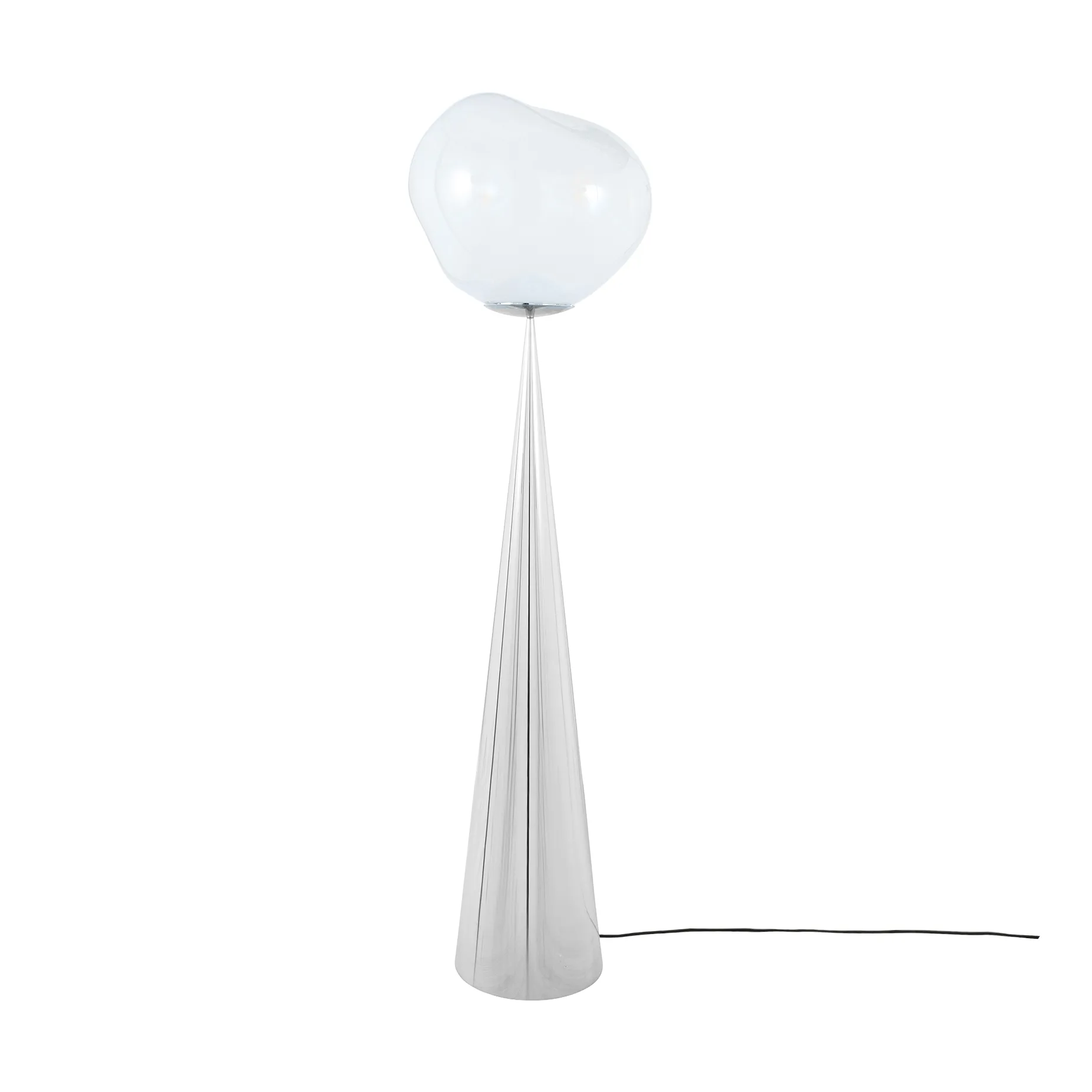Lampada da pavimento LED Melt Cone grassa 174,5 cm, Opale-argento Tom Dixon