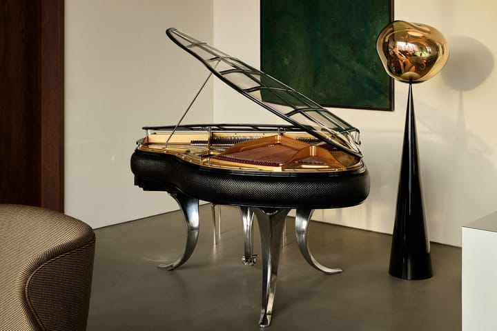 Lampada da pavimento LED Melt Cone grassa 174,5 cm, Oro Tom Dixon