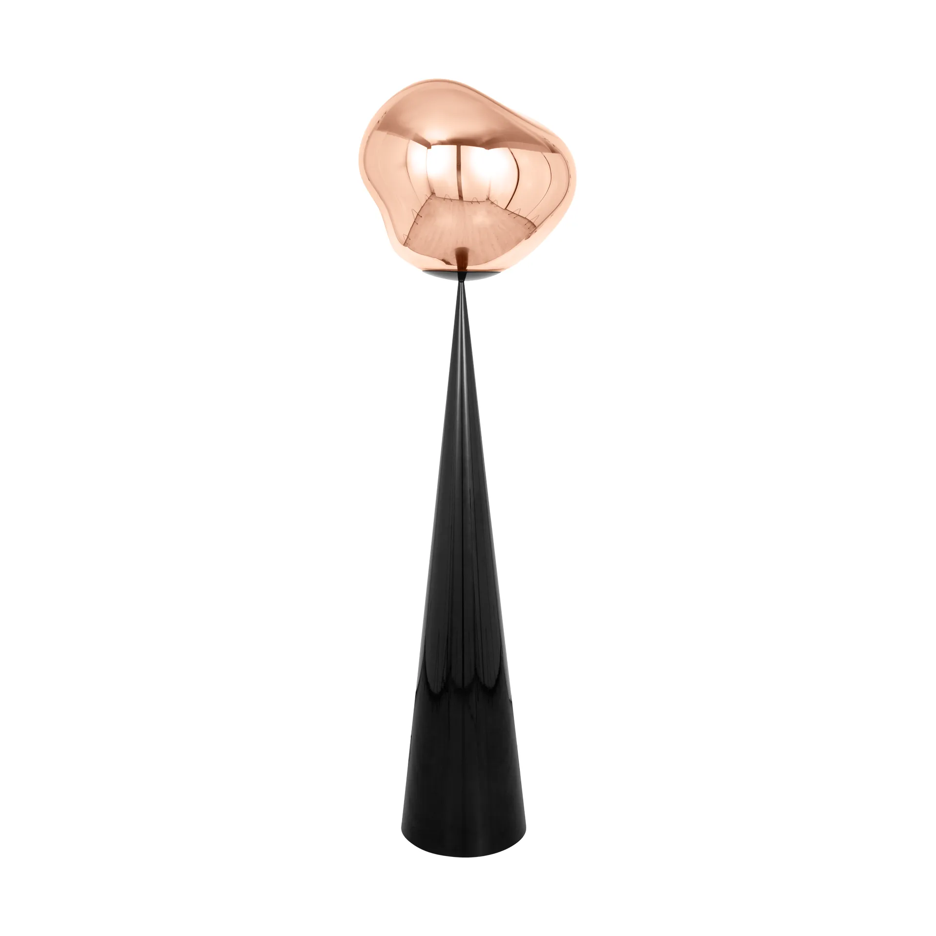 Lampada da pavimento LED Melt Cone grassa 174,5 cm, Rame Tom Dixon