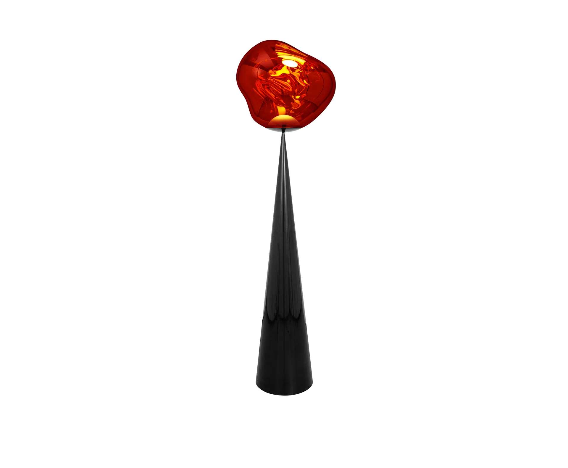 Lampada da pavimento LED Melt Cone grassa 174,5 cm, Rame Tom Dixon