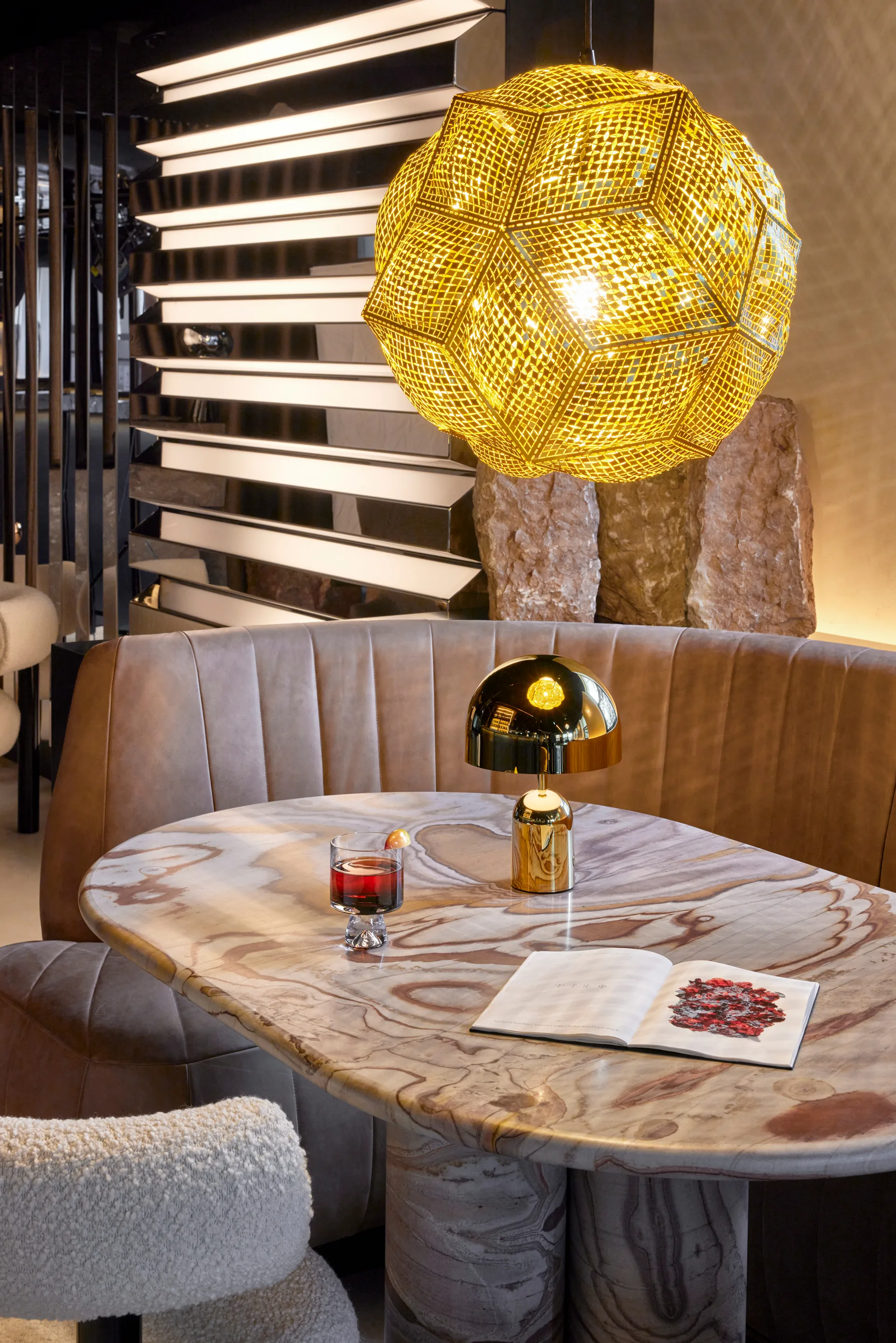 Lampada da soffitto a sospensione Puff Ø45 cm, Ottone Tom Dixon