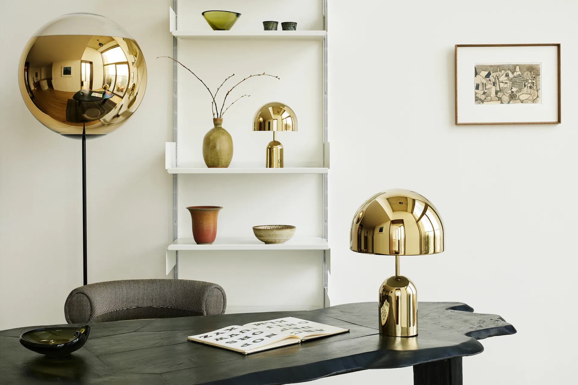 Lampada da tavolo Bell Portable, Oro Tom Dixon