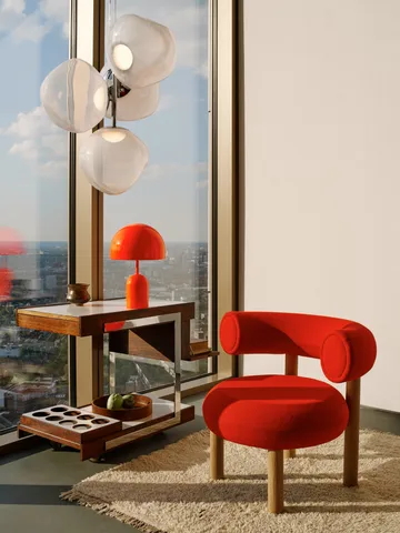 Lampada da tavolo LED portatile Bell 28 cm - Fluoro (rosso) - Tom Dixon