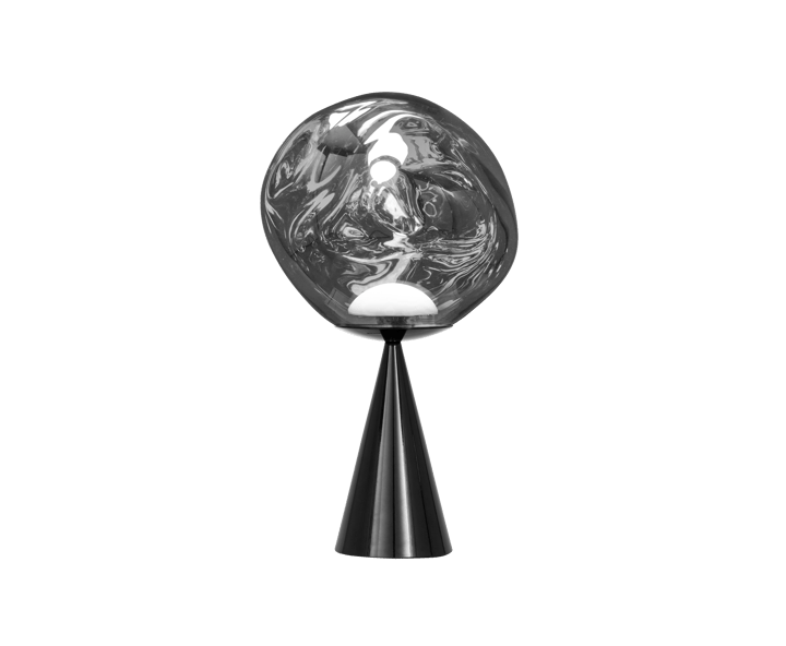 Lampada da tavolo Melt Cone fat LED 46,5 cm, Argento Tom Dixon