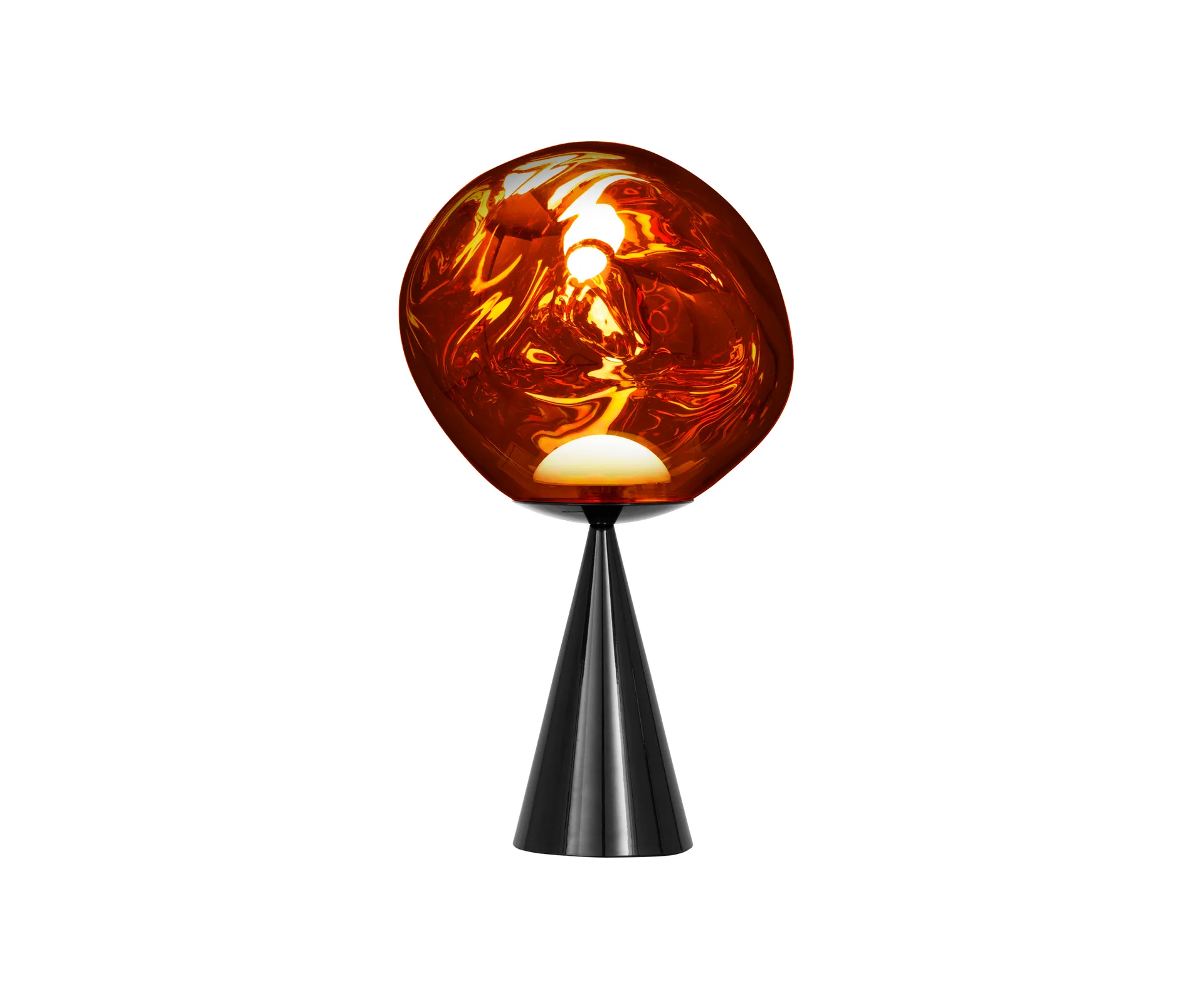 Lampada da tavolo Melt Cone fat LED 46,5 cm, Rame Tom Dixon