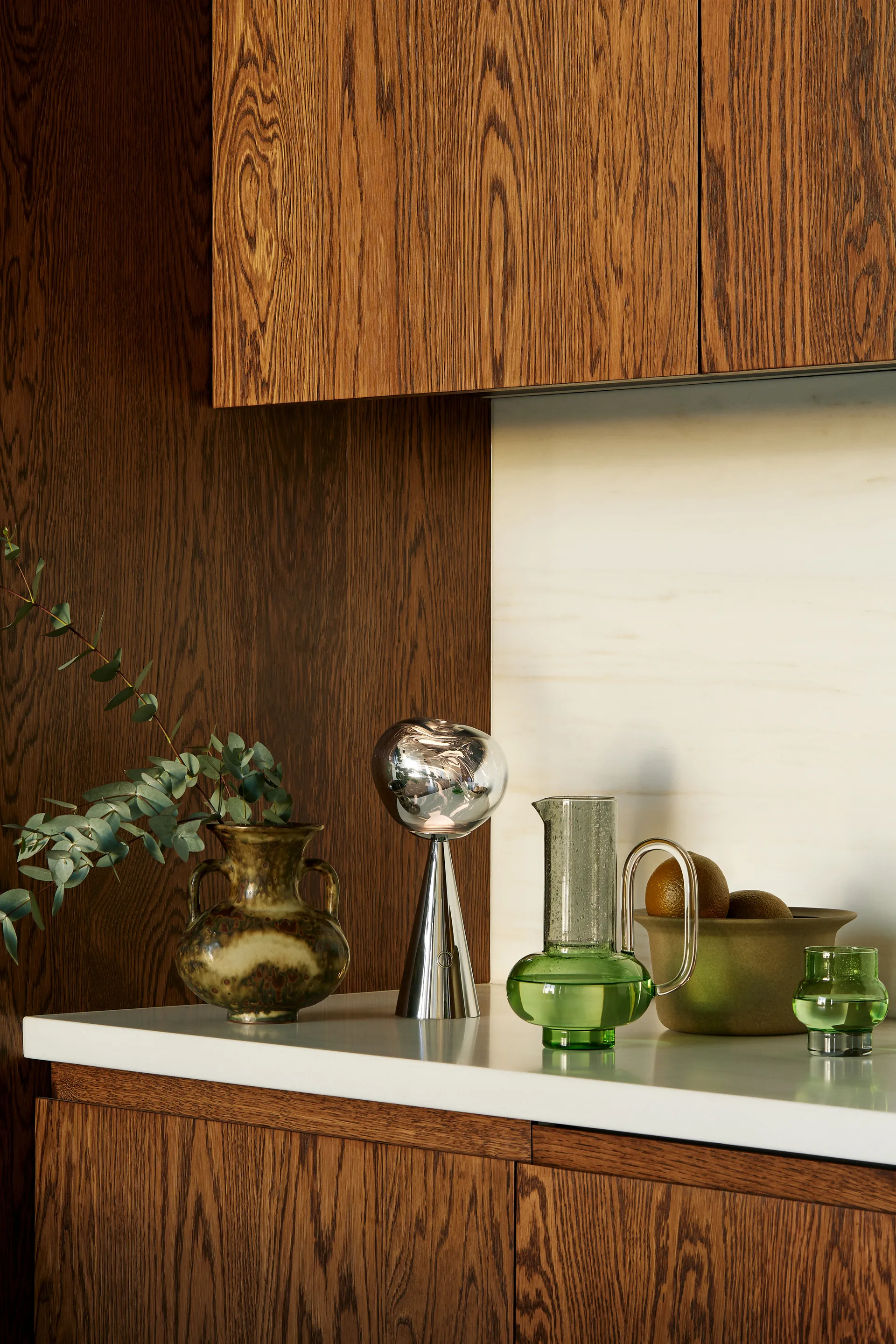 Lampada da tavolo portatile a LED Melt 28,5 cm, argento Tom Dixon