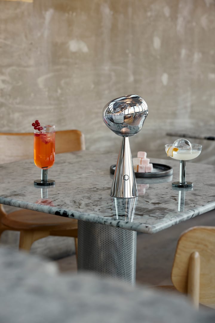 Lampada da tavolo portatile a LED Melt 28,5 cm, argento Tom Dixon