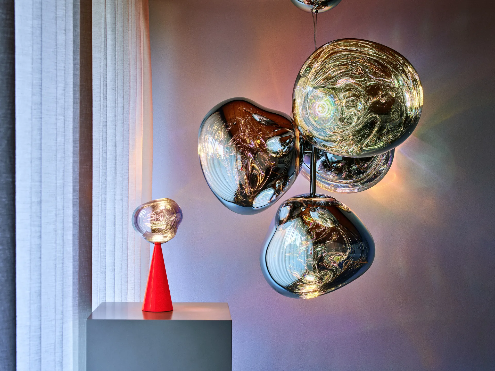 Lampada da tavolo portatile a LED Melt 28,5 cm, Fluoro Tom Dixon