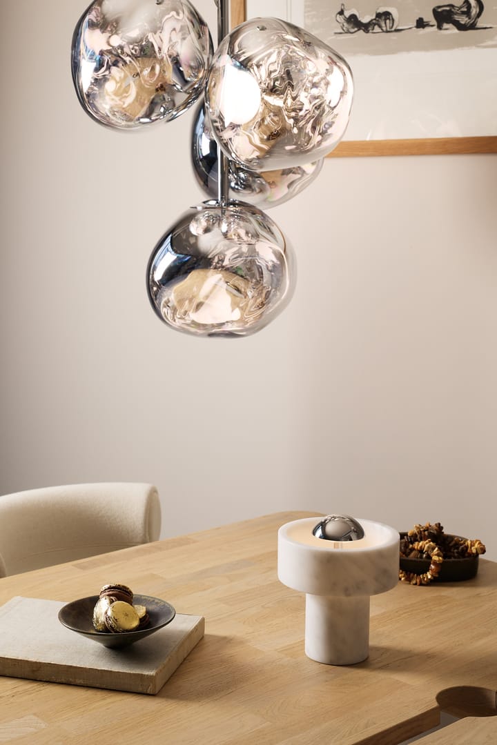 Lampada da tavolo portatile a LED Stone 28 cm, Marmo-argento Tom Dixon