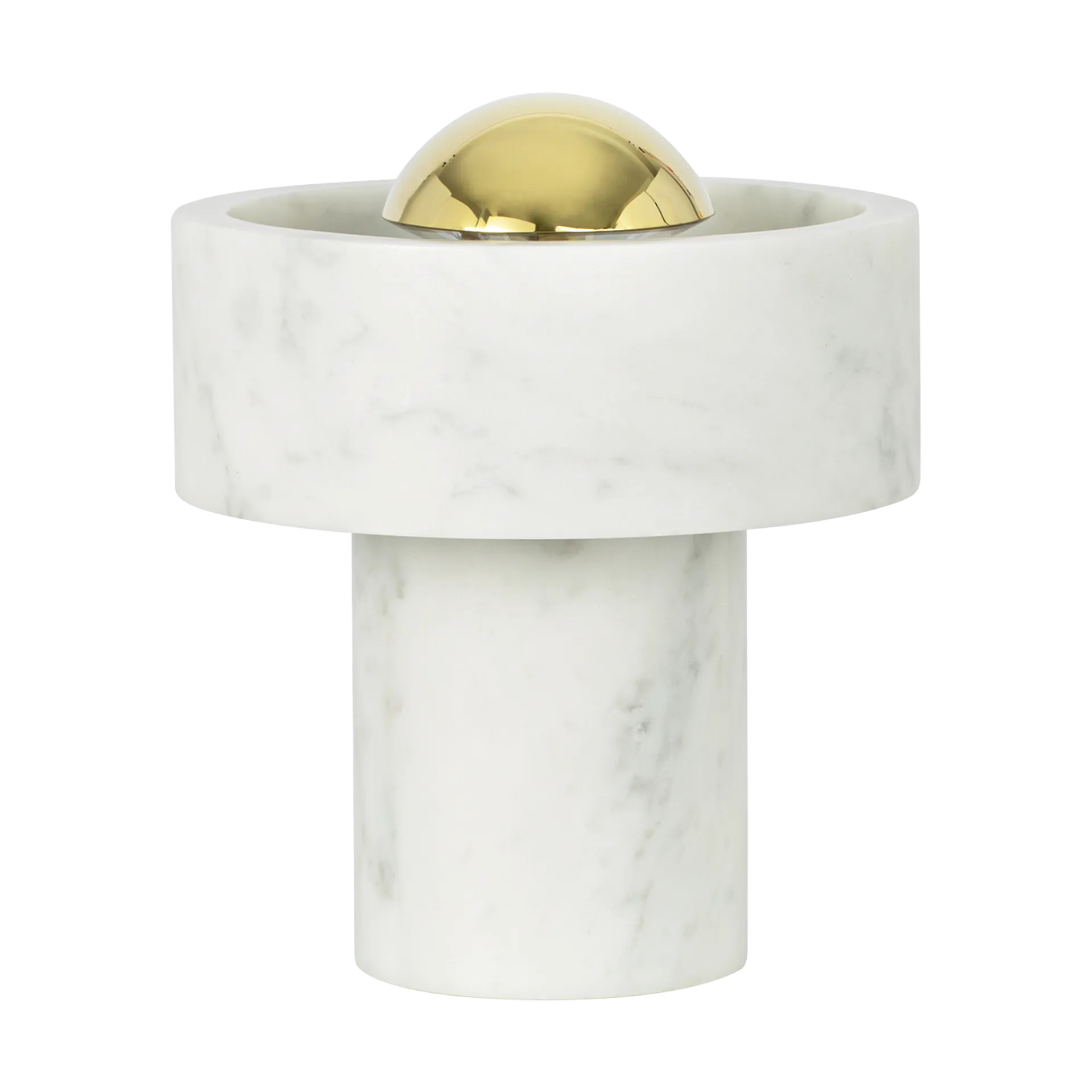 Lampada da tavolo portatile a LED Stone 28 cm, Marmo-oro Tom Dixon
